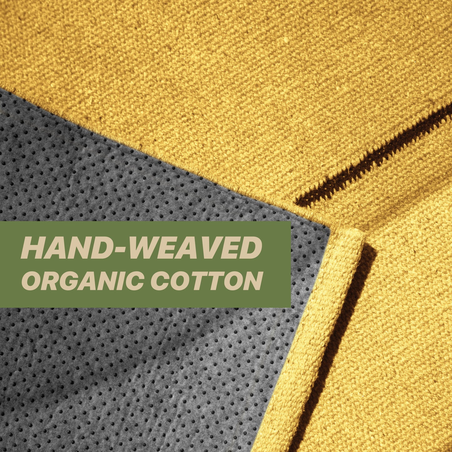 hand woven organic indian cotton yoga mat