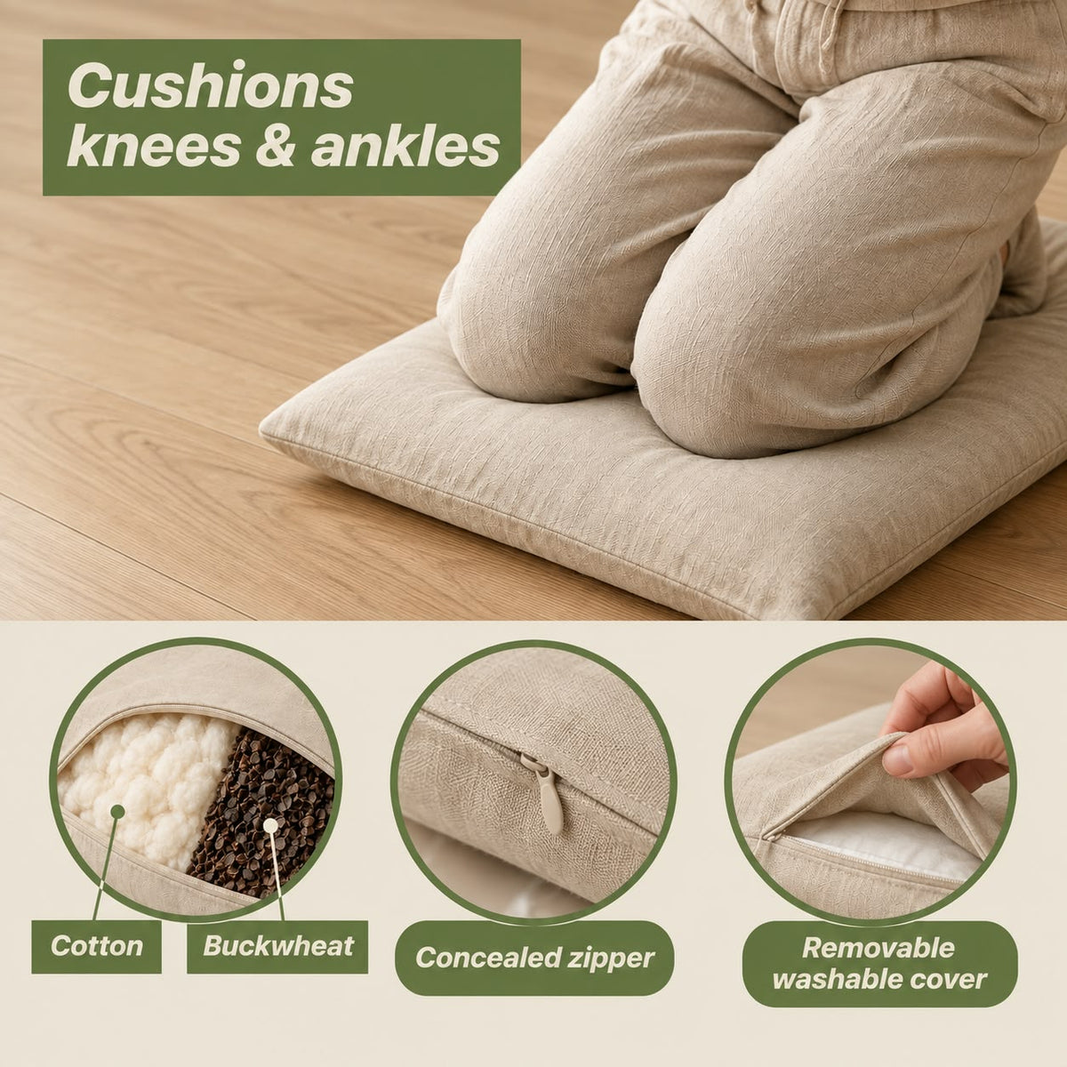 Square Zabuton Meditation Cushion